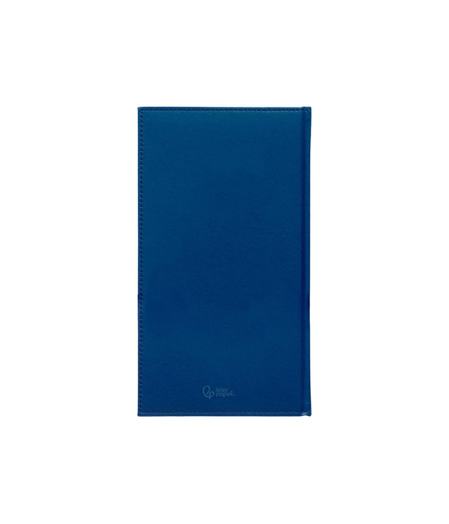 Agenda encuadernada liderpapel creta 80 x 150 2025 semana vista azul papel 70 gr