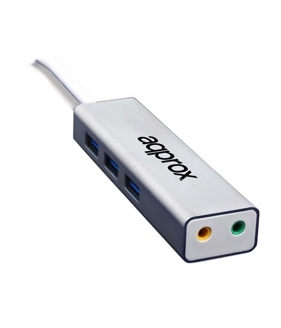 approx! APPPCIE51 Tarj. Sonido USB 5.1+3X HUB 3.0 - Imagen 1