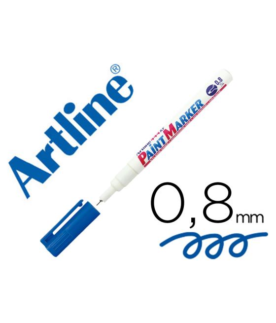 Rotulador artline marcador permanente ek-444 xf azul -punta redonda 0.8 mm -metal caucho y plástico