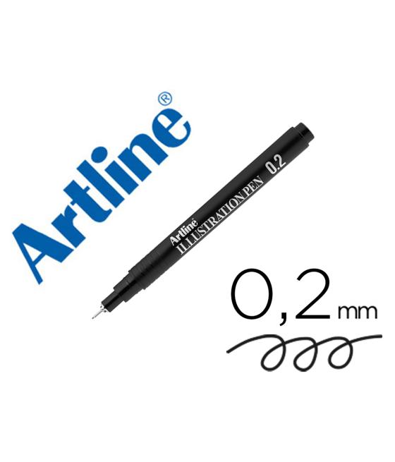 Rotulador artline calibrado micrométrico negro illustration pen ek-282iln punta poliacetal 0,2mm