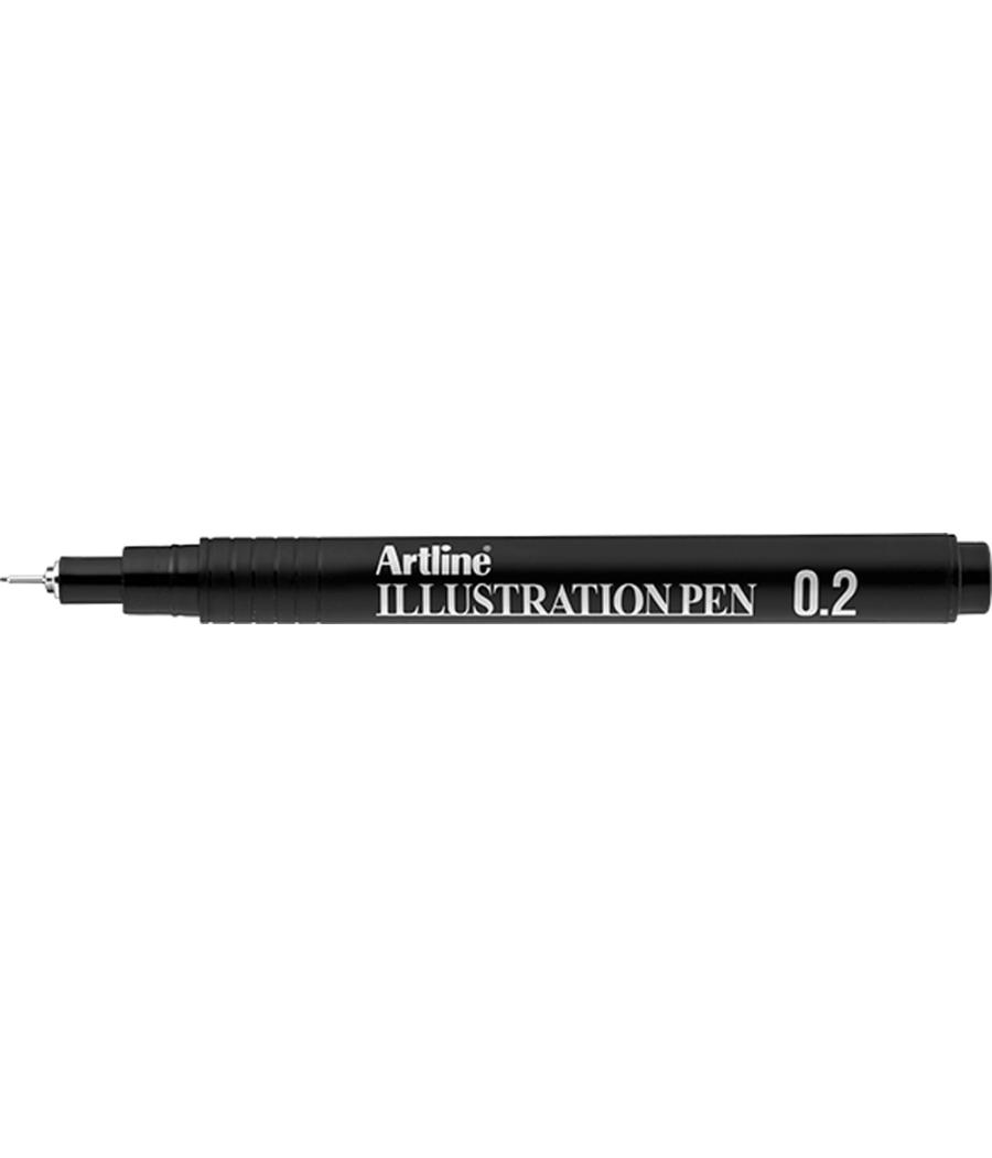 Rotulador artline calibrado micrométrico negro illustration pen ek-282iln punta poliacetal 0,2mm