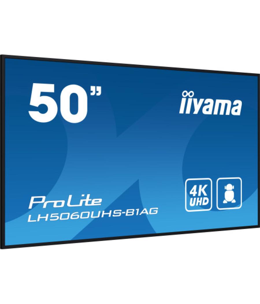 Iiyama lh5060uhs-b1ag pantalla de señalización pizarra de caballete digital 125,7 cm (49.5") led wifi 500 cd / m² 4k ultra hd ne