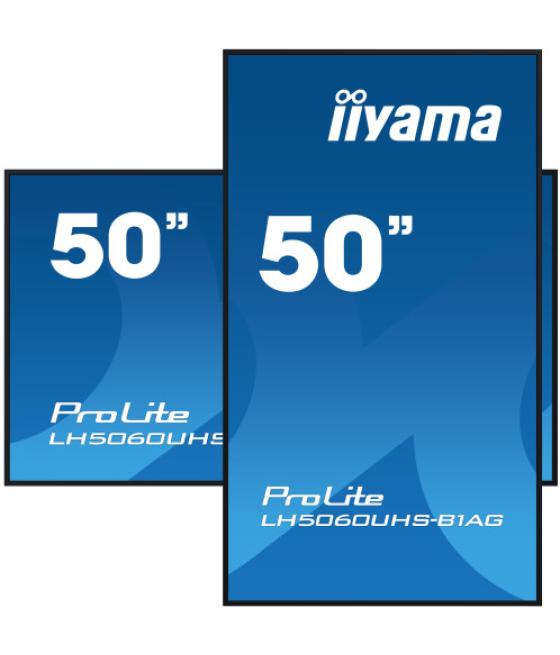Iiyama lh5060uhs-b1ag pantalla de señalización pizarra de caballete digital 125,7 cm (49.5") led wifi 500 cd / m² 4k ultra hd ne
