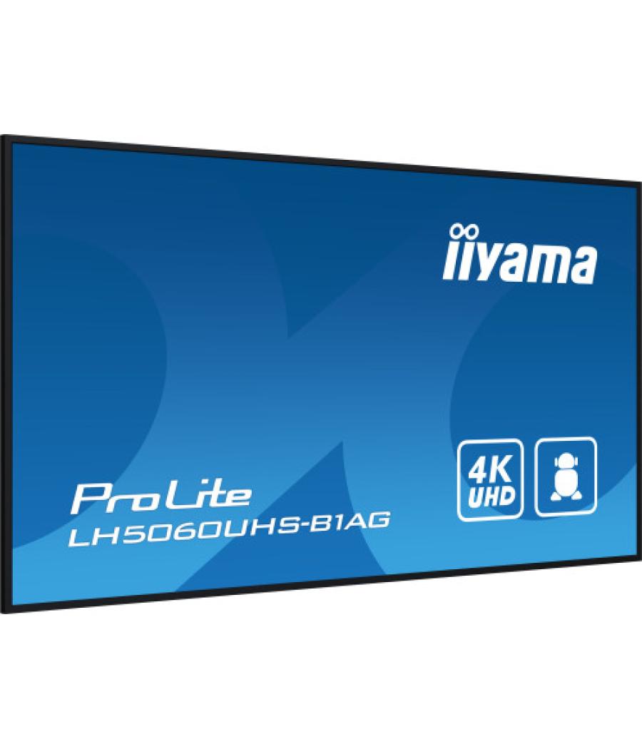 Iiyama lh5060uhs-b1ag pantalla de señalización pizarra de caballete digital 125,7 cm (49.5") led wifi 500 cd / m² 4k ultra hd ne