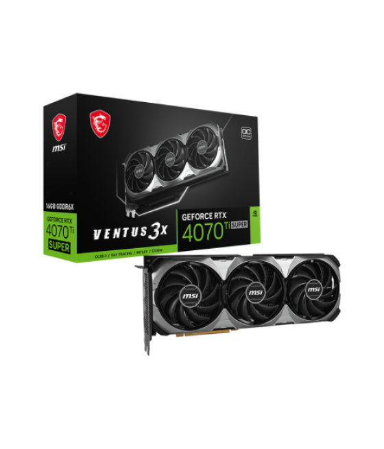 Msi ventus geforce rtx 4070 ti super 16g 3x oc nvidia 16 gb gddr6x