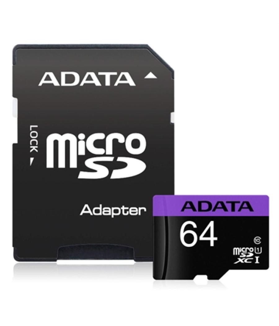 Tarjeta micro sd adata 64gb cl10 + adaptador sd