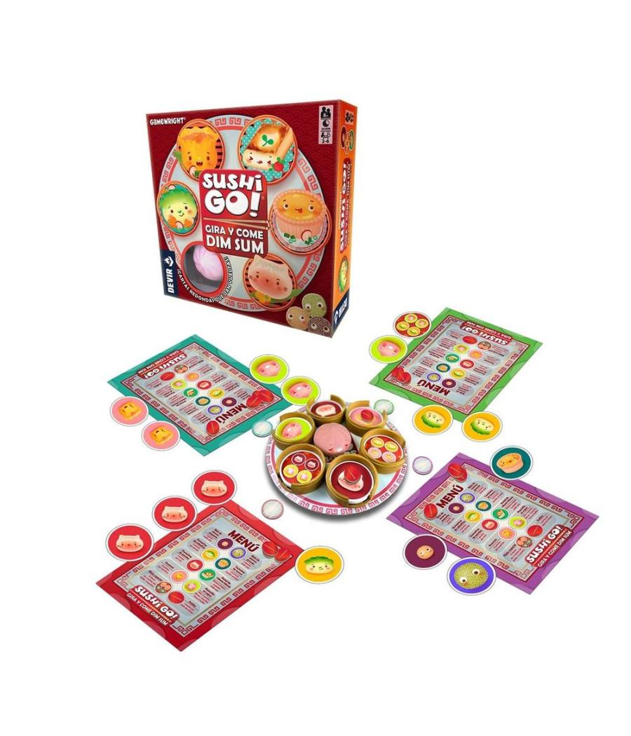 Juego de mesa sushi go gira y come dim sum