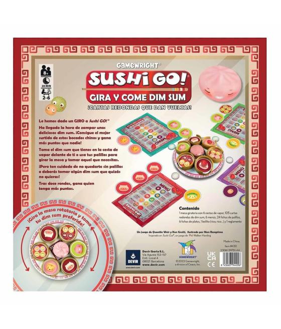 Juego de mesa sushi go gira y come dim sum