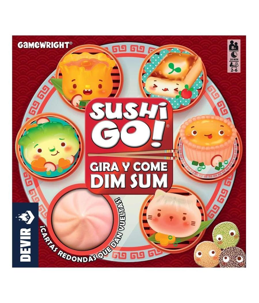 Juego de mesa sushi go gira y come dim sum