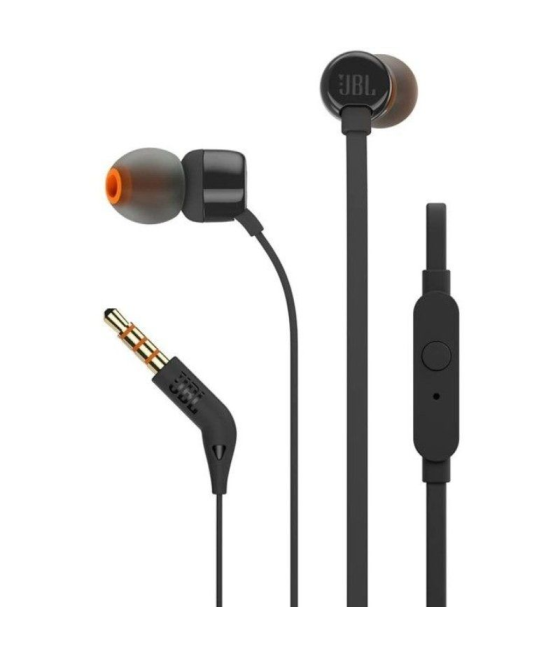 Auriculares intrauditivos jbl tune 160/ con micrófono/ jack 3.5/ negros