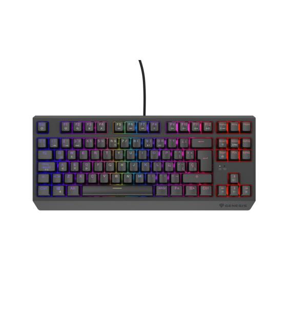 Teclado gaming genesis thor230 tkl rgb mecanico negro switch outemurojo hot swap