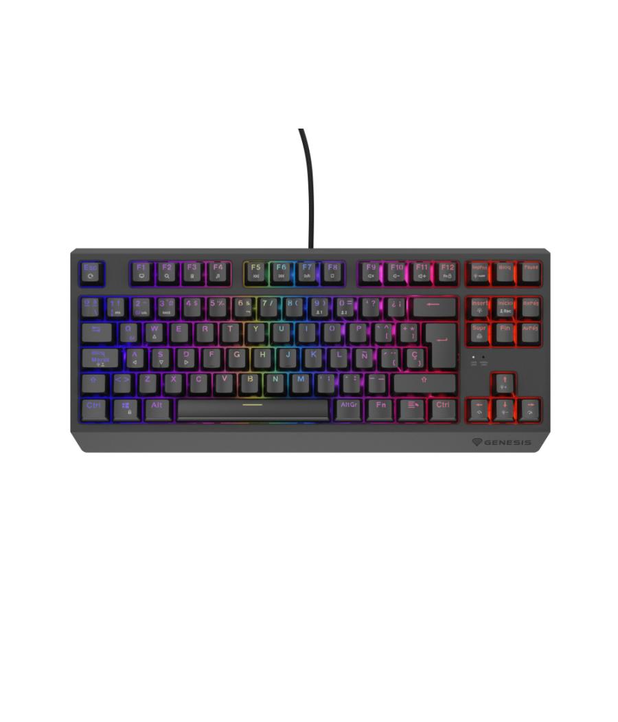 Teclado gaming genesis thor230 tkl rgb mecanico negro switch outemurojo hot swap