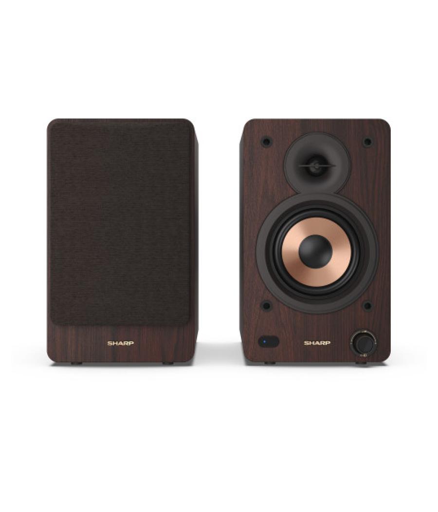 Sharp bookshelf speakers de 2 vías marrón inalámbrico y alámbrico 60 w