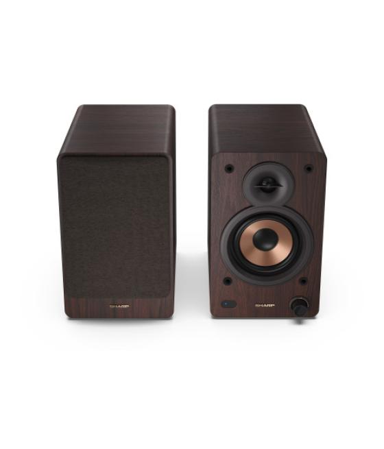 Sharp bookshelf speakers de 2 vías marrón inalámbrico y alámbrico 60 w