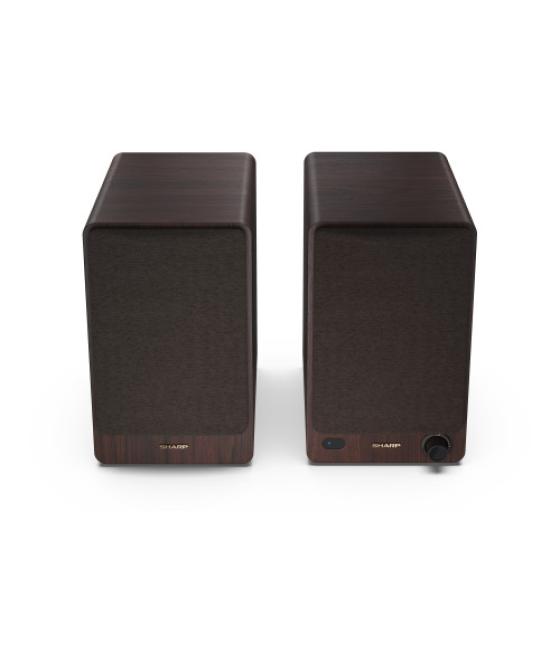 Sharp bookshelf speakers de 2 vías marrón inalámbrico y alámbrico 60 w