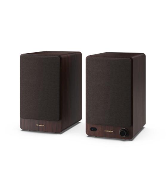 Sharp bookshelf speakers de 2 vías marrón inalámbrico y alámbrico 60 w