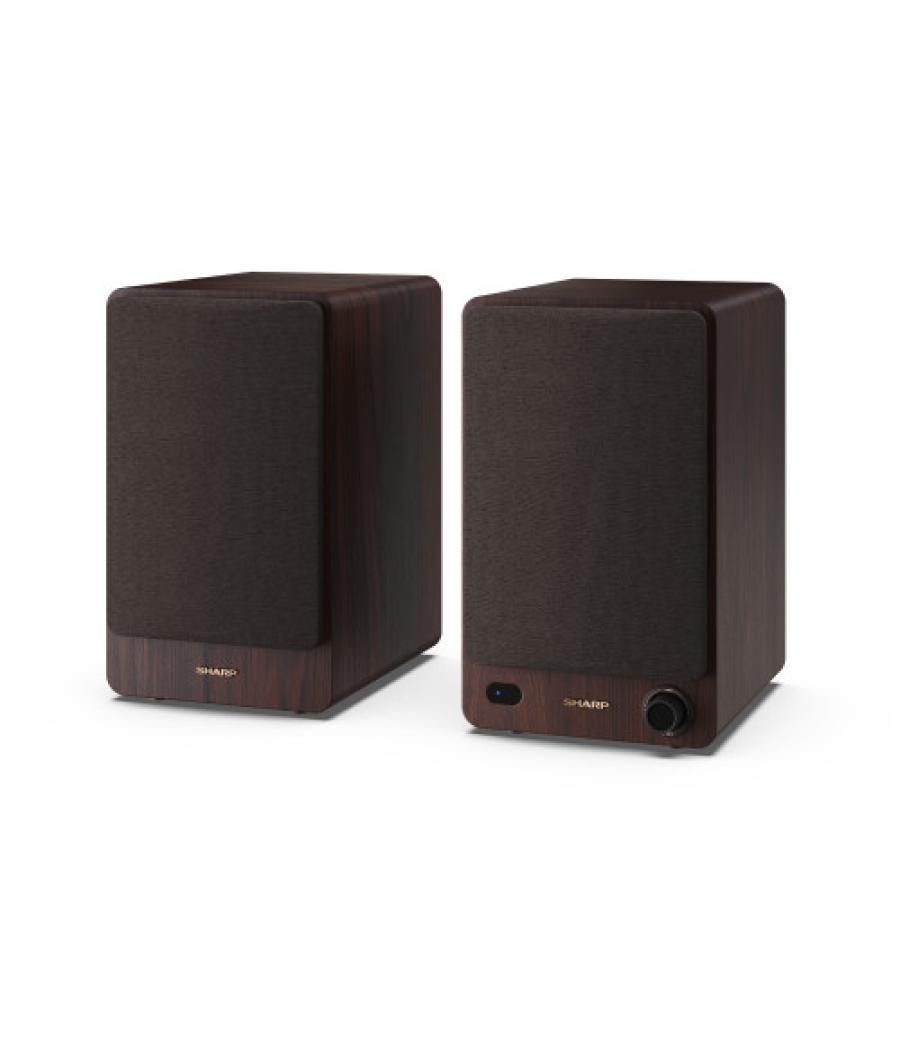 Sharp bookshelf speakers de 2 vías marrón inalámbrico y alámbrico 60 w