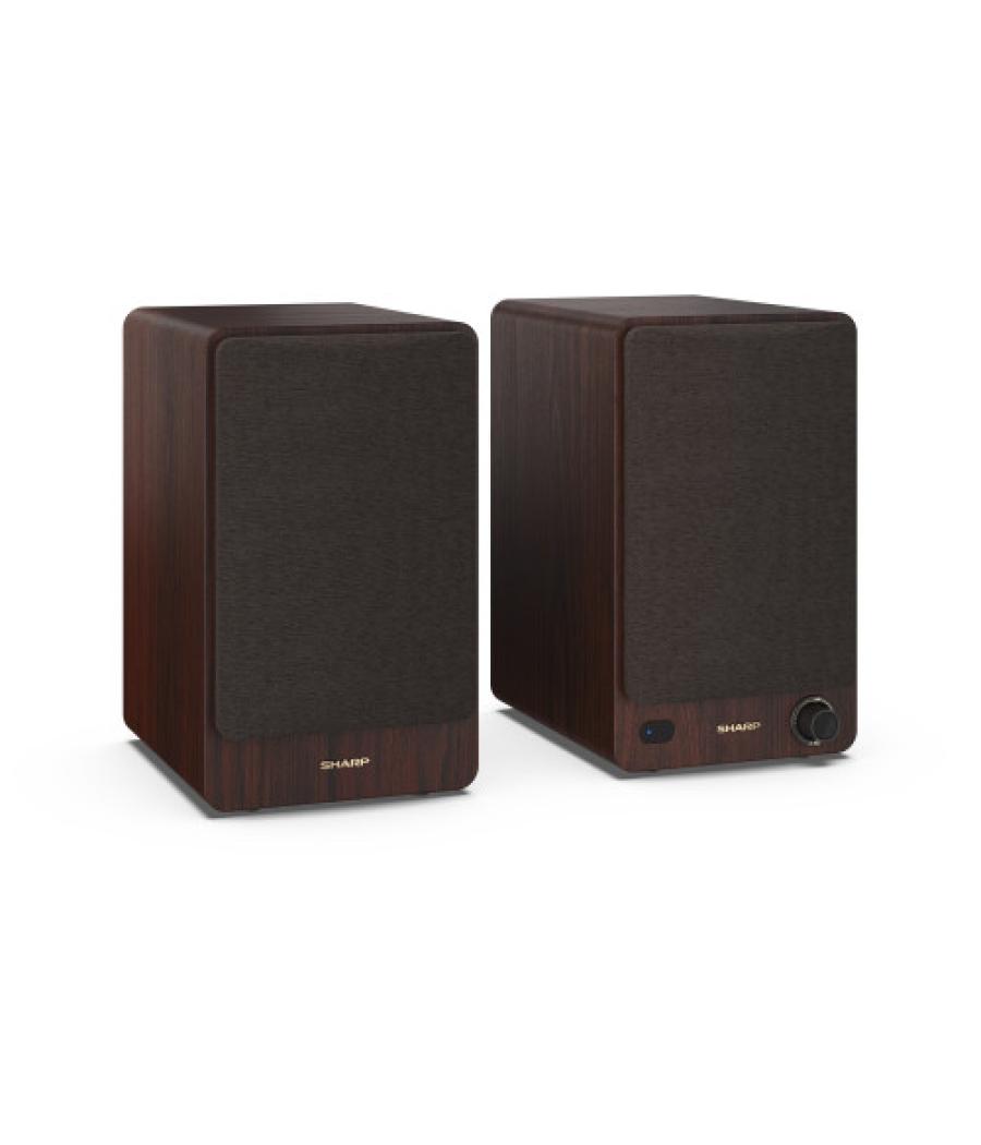 Sharp bookshelf speakers de 2 vías marrón inalámbrico y alámbrico 60 w