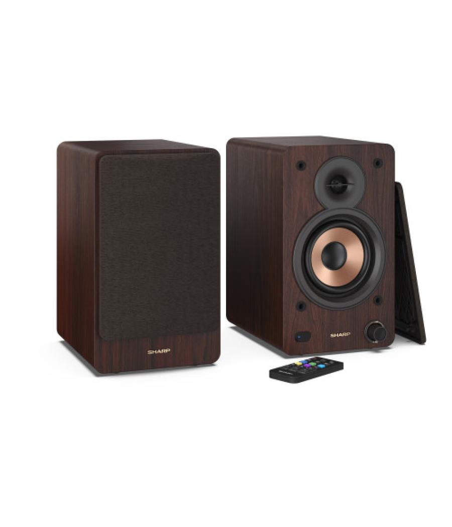 Sharp bookshelf speakers de 2 vías marrón inalámbrico y alámbrico 60 w