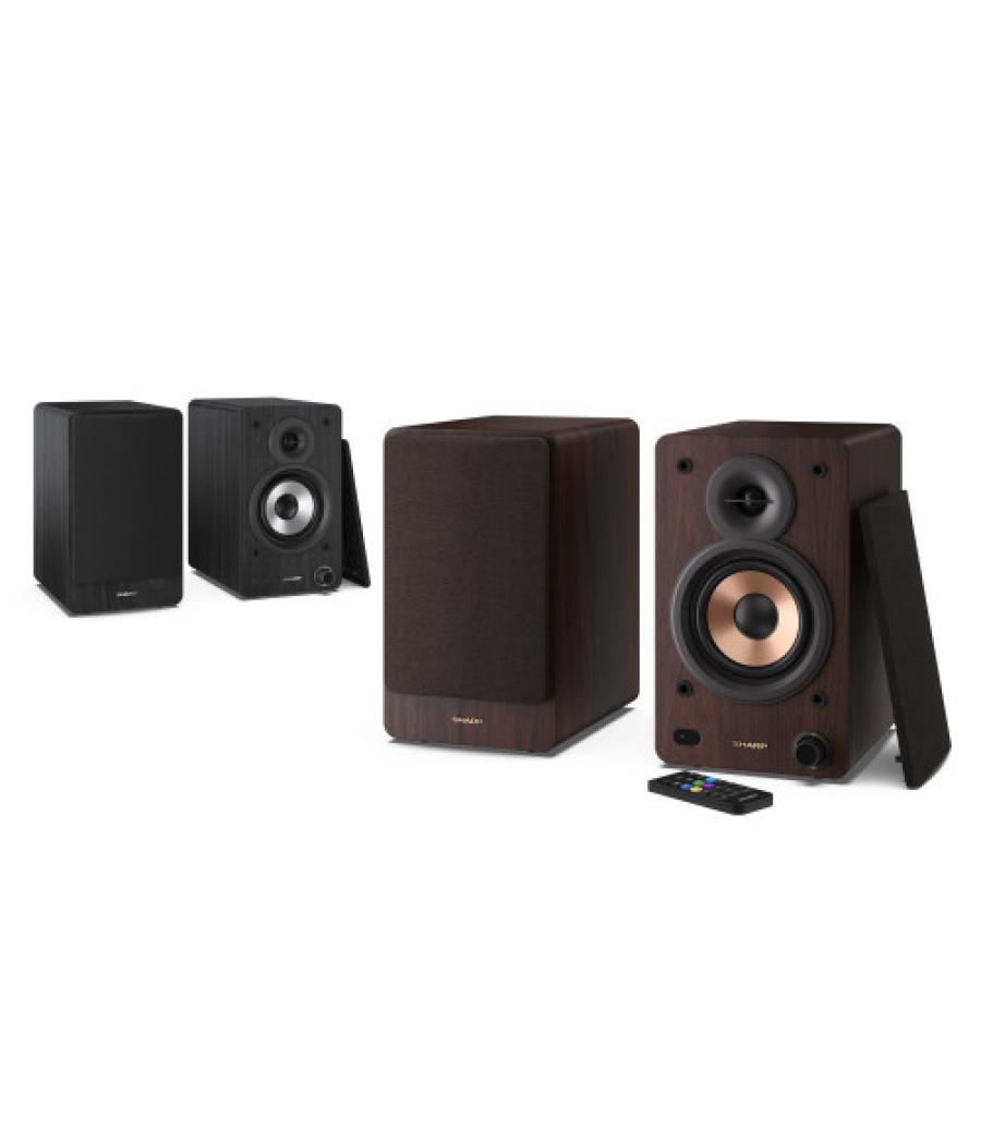 Sharp bookshelf speakers de 2 vías marrón inalámbrico y alámbrico 60 w