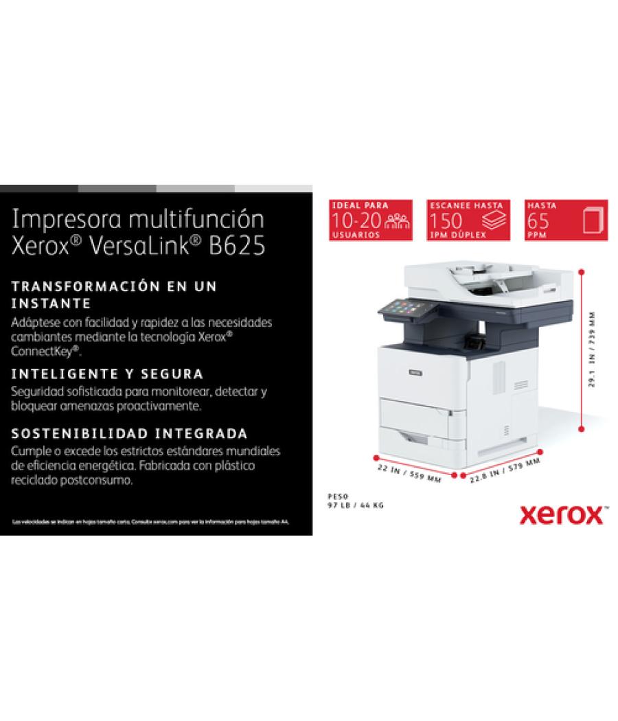 Xerox VersaLink B625V_DN impresora multifunción Laser A4 1200 x 1200 DPI 65 ppm