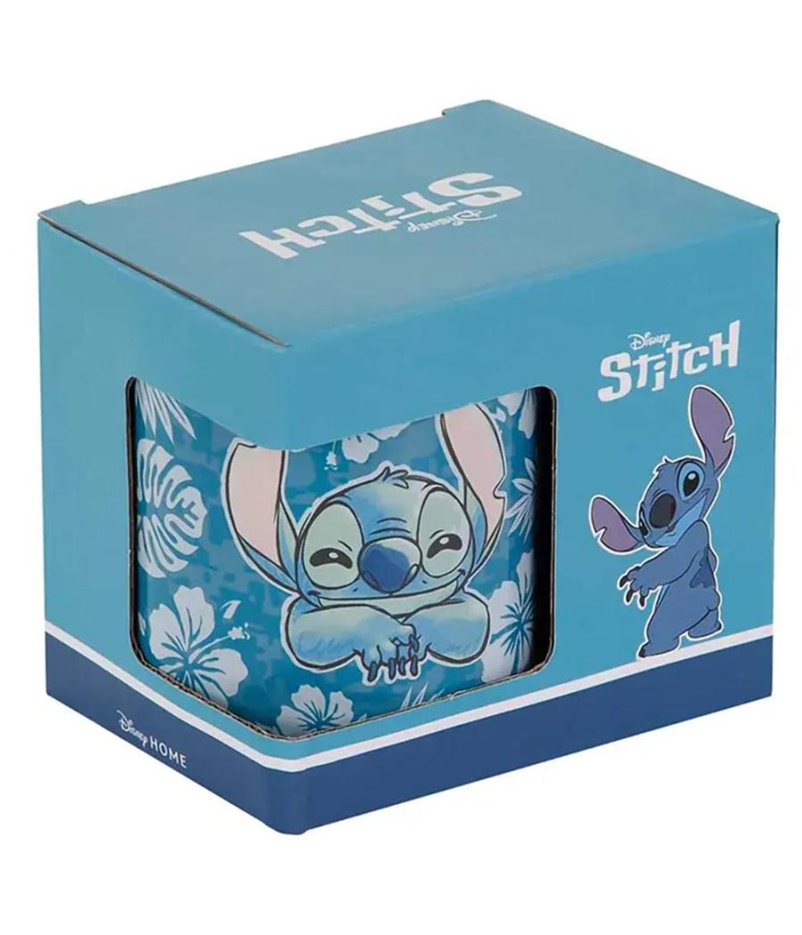 Taza karactermania disney stitch flores azules