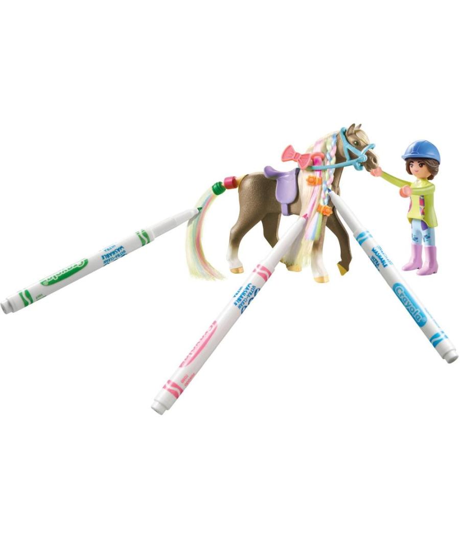 Playmobil set caballo para colorear