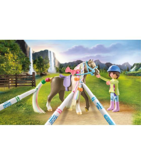 Playmobil set caballo para colorear