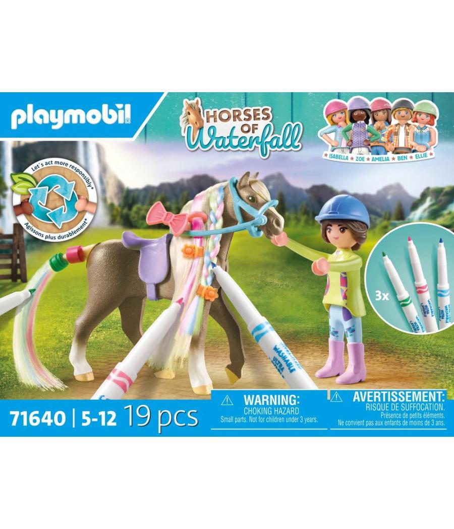 Playmobil set caballo para colorear