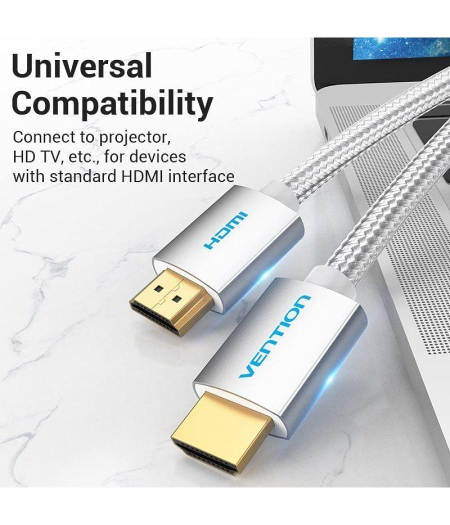 Cable hdmi 2.0 4k vention aabih/ hdmi macho - hdmi macho/ 2m/ plata