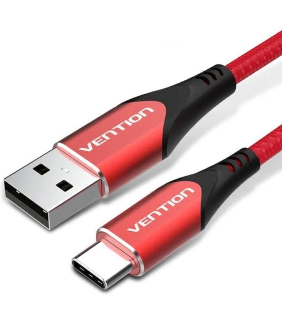 Cable usb 2.0 tipo-c vention codrg/ usb tipo-c macho - usb macho/ 480mbps/ 1.5m/ rojo