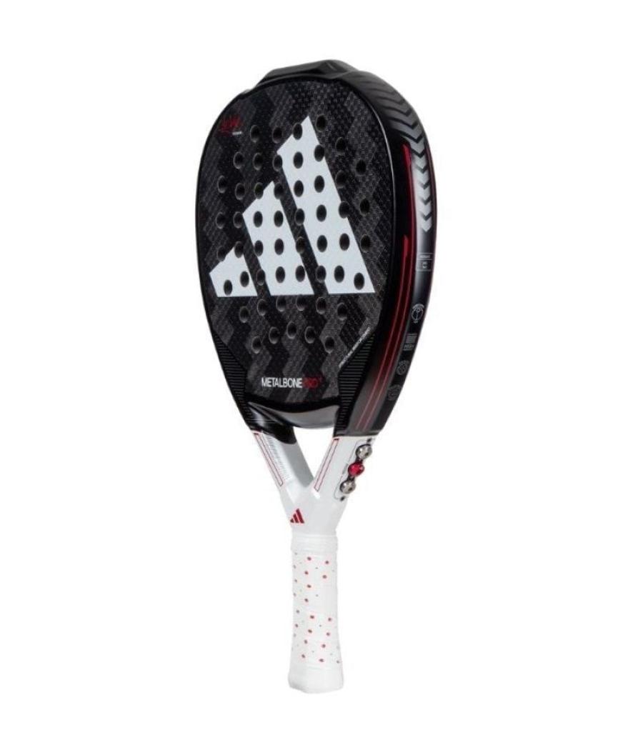 Pala de pádel adidas metalbone hrd+ 2024/ negra y blanca (ale galan)