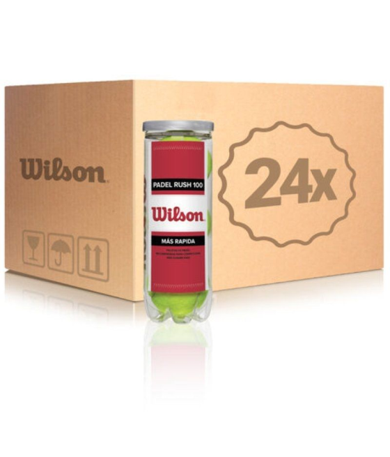 Cajón bolas wilson rush 100/ 24 packs de 3 unidades