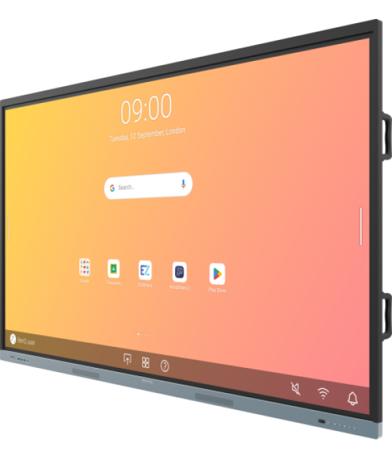 Benqav pantalla interactiva re8604 (9h.f9gtk.de4) 86" edla android 13.0, 8gb y 32gb, 350nits, altavoz: 16wx2, soporte de pared i