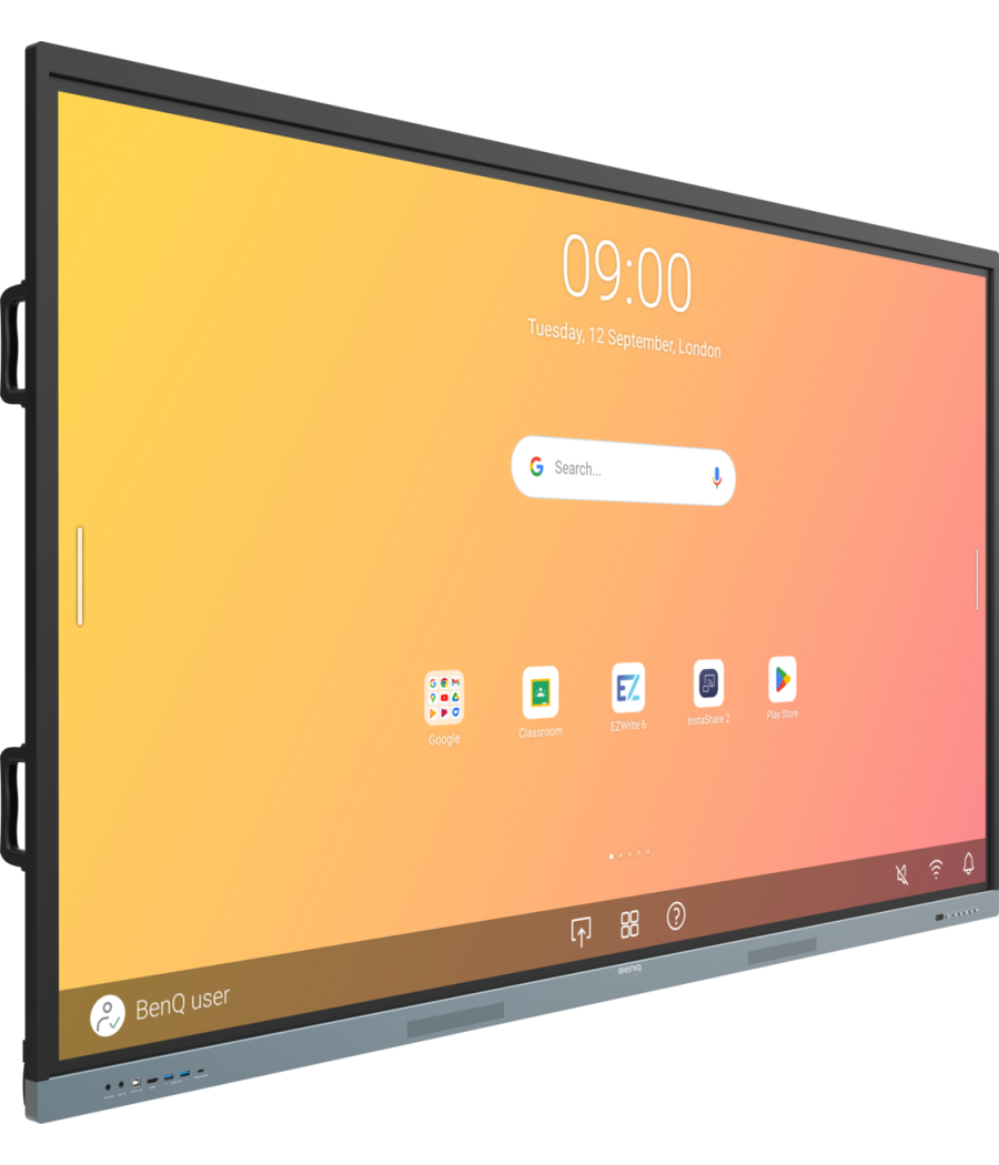 Benqav pantalla interactiva re8604 (9h.f9gtk.de4) 86" edla android 13.0, 8gb y 32gb, 350nits, altavoz: 16wx2, soporte de pared i