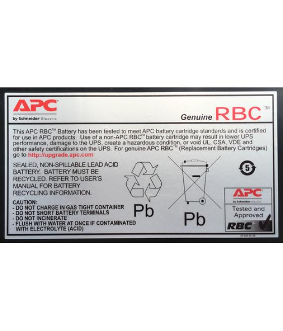 APC RBC34 batería para sistema ups Sealed Lead Acid (VRLA)