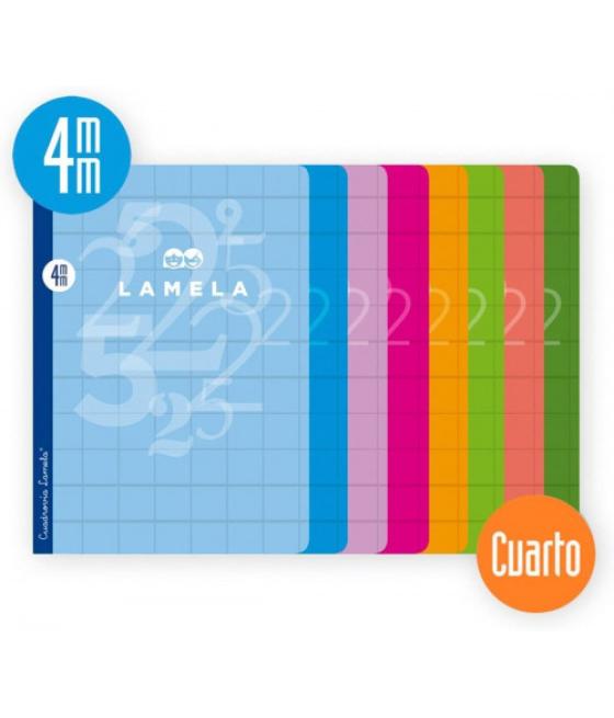 Libreta cubierta basica formato a4 rayado 4 mm 50 hojas surtidos lamela 06a4004