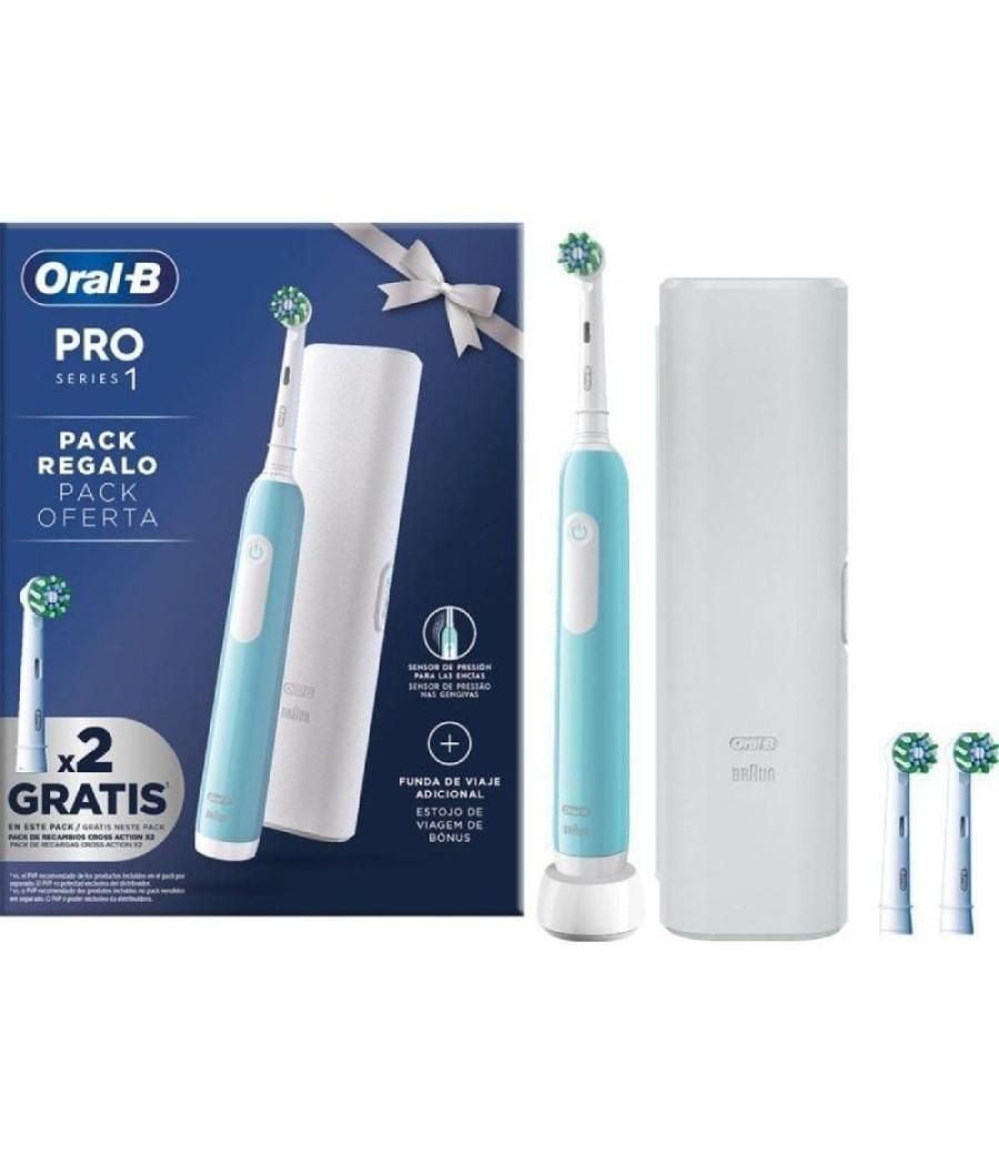 Cepillo dental braun oral-b pro series 1/ incluye 2 cabezales/ azul