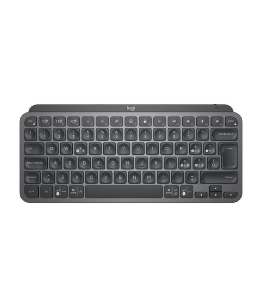 Logitech MX Keys Mini teclado Oficina RF Wireless + Bluetooth QWERTY Italiano Grafito