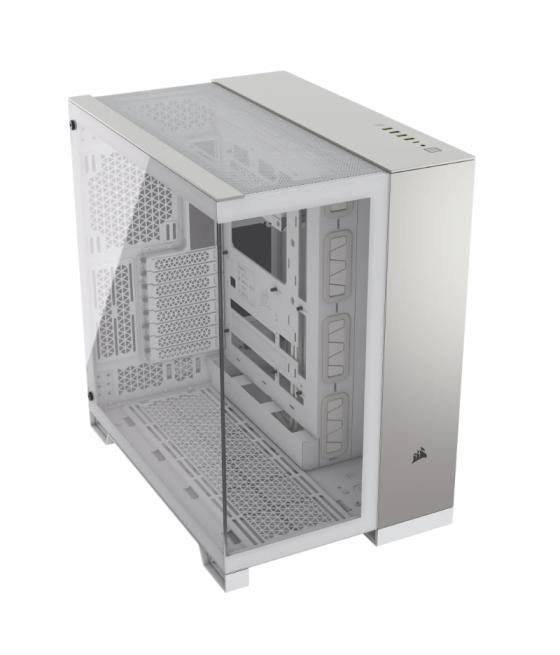 Caja semitorre atx 6500x tg white/satin gray aluminum corsair