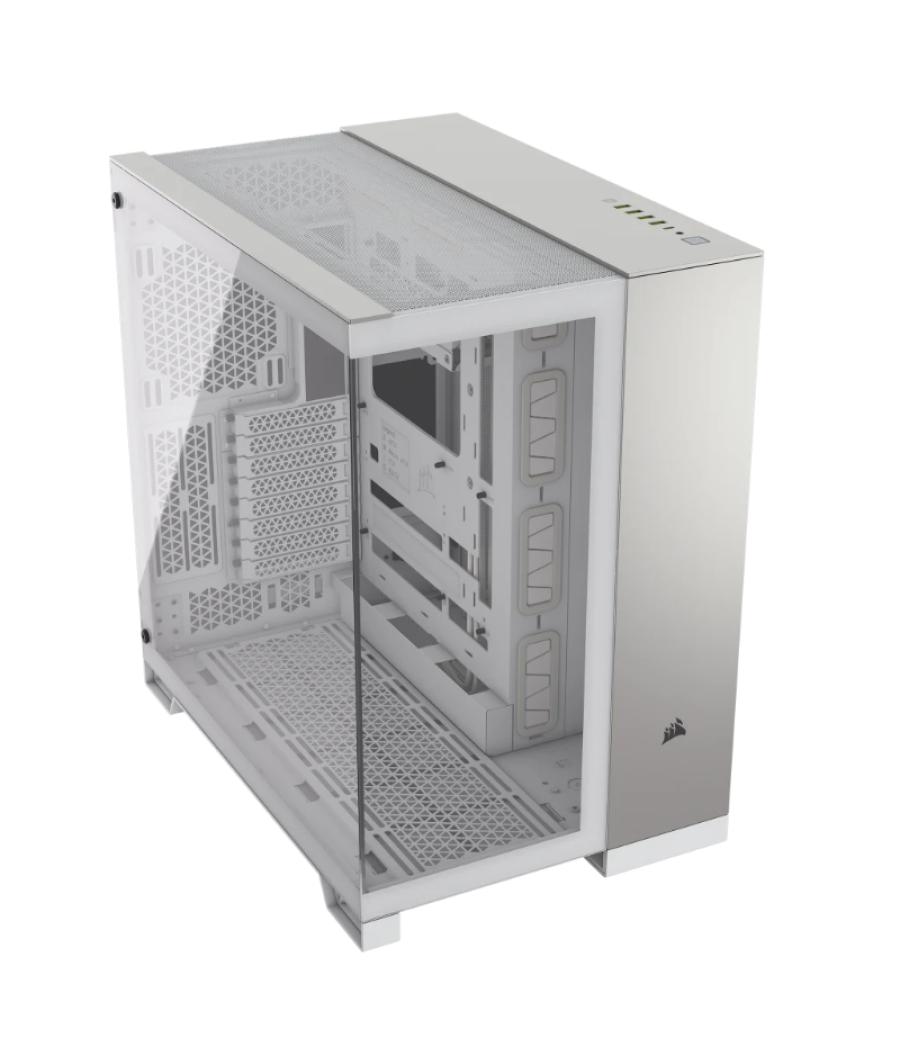 Caja semitorre atx 6500x tg white/satin gray aluminum corsair