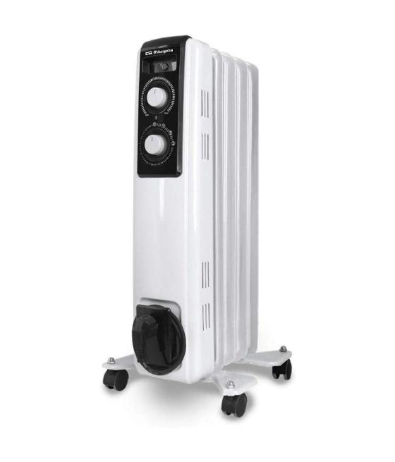 Radiador de aceite orbegozo rf 1000/ 2 potencias/ 500-1000w/ 5 elementos caloríficos