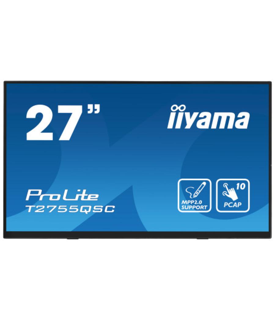 Iiyama prolite t2755qsc-b1 pantalla para pc 68,6 cm (27") 2560 x 1440 pixeles full hd lcd pantalla táctil negro