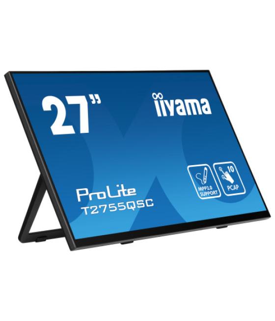 Iiyama prolite t2755qsc-b1 pantalla para pc 68,6 cm (27") 2560 x 1440 pixeles full hd lcd pantalla táctil negro