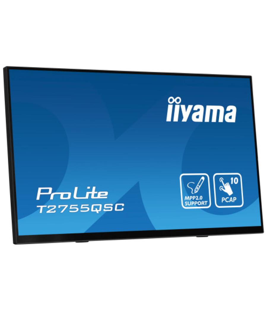 Iiyama prolite t2755qsc-b1 pantalla para pc 68,6 cm (27") 2560 x 1440 pixeles full hd lcd pantalla táctil negro