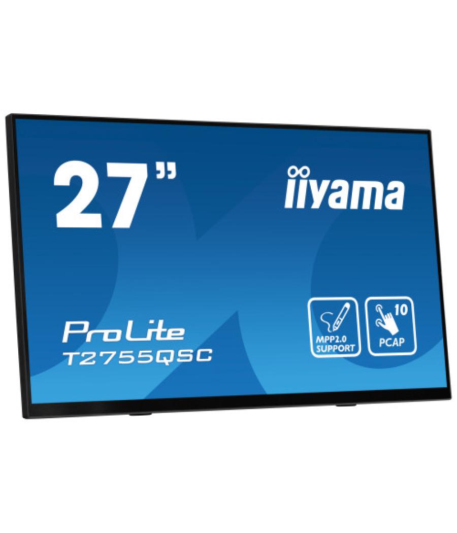 Iiyama prolite t2755qsc-b1 pantalla para pc 68,6 cm (27") 2560 x 1440 pixeles full hd lcd pantalla táctil negro