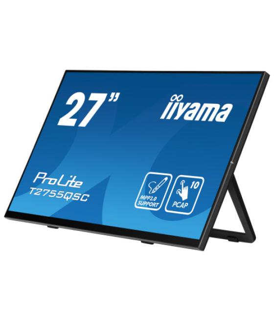 Iiyama prolite t2755qsc-b1 pantalla para pc 68,6 cm (27") 2560 x 1440 pixeles full hd lcd pantalla táctil negro