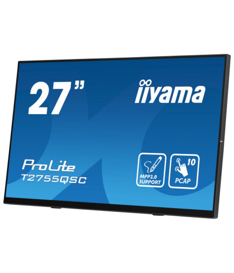 Iiyama prolite t2755qsc-b1 pantalla para pc 68,6 cm (27") 2560 x 1440 pixeles full hd lcd pantalla táctil negro