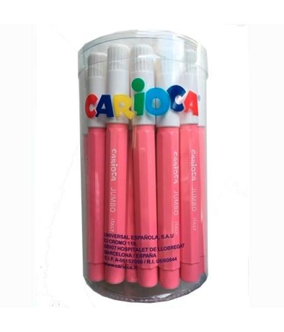 Carioca rotulador jumbo punta gruesa rosa bote 30 ud