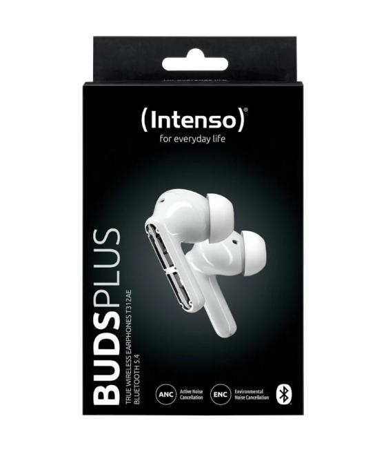 Intenso | buds plus auriculares tws anc+enc|blanco